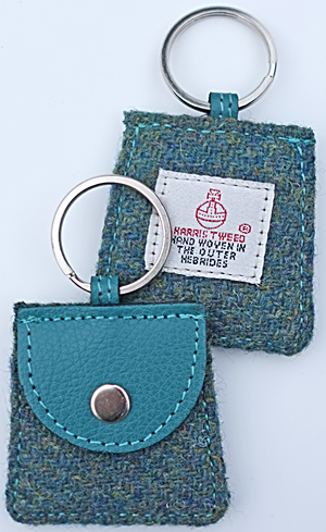 Harris tweed handbag keyring